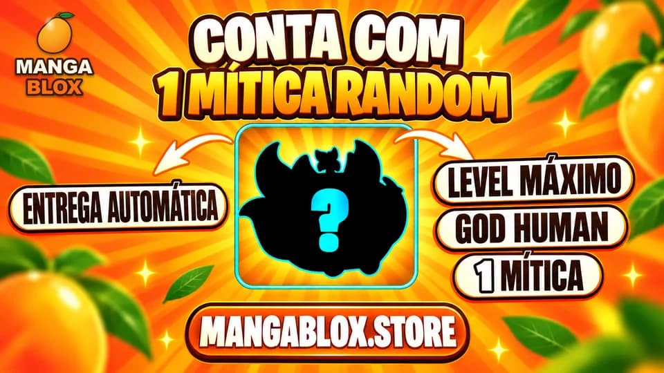 ⭐ LEVEL MÁX + GHM 👊 + 🍎 1 FRUTA MÍTICA ALEATÓRIA NO INVENTÁRIO