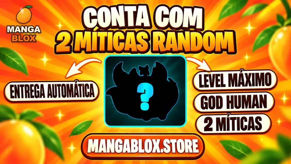 ⭐ LEVEL MÁX + GHM👊 + 🍎 2 FRUTA MÍTICA ALEATÓRIA NO INVENTÁRIO