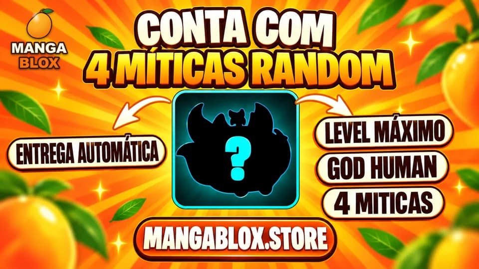 ⭐ LEVEL MÁX + GHM 👊 + 🍎 4 FRUTA MÍTICA ALEATÓRIA NO INVENTÁRIO