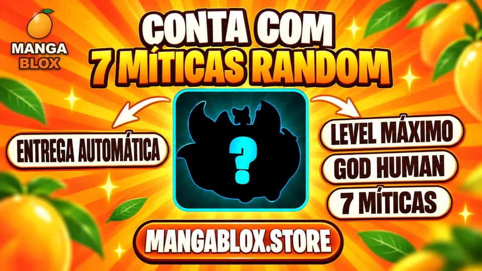 ⭐ LEVEL MÁX + GHM 👊 + 🍎 7 FRUTA MÍTICA ALEATÓRIA NO INVENTÁRIO