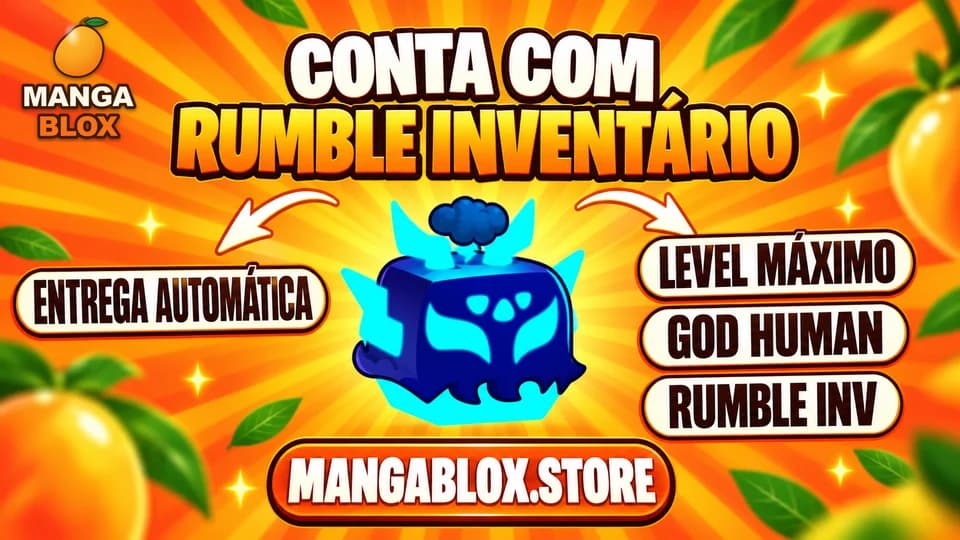 👊 LVMAX + GHM + ⛈️RUMBLE NO INVENTARIO + FRUTAS E ITENS 🍎